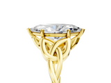 Yellow gold Marquise Solitaire Celtic Knot Engagement Ring with Four-Prong Setting_87