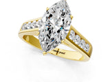 Yellow gold Marquise Solitaire Channel-Set Diamond Engagement Ring with Four-Prong Setting_33