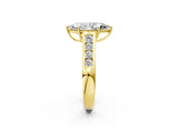 Yellow gold Marquise Solitaire Channel-Set Diamond Engagement Ring with Four-Prong Setting_34