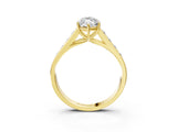 Yellow gold Marquise Solitaire Channel-Set Diamond Engagement Ring with Four-Prong Setting_35