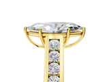 Yellow gold Marquise Solitaire Channel-Set Diamond Engagement Ring with Four-Prong Setting_37