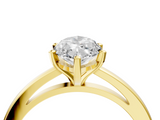 Yellow gold Marquise Solitaire Diamond Engagement Ring with Four-Prong Setting on a Classic Band_13