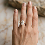 Yellow gold Marquise Solitaire Diamond Engagement Ring with Four-Prong Setting on a Classic Band_13