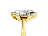 Yellow gold Marquise Solitaire Diamond Engagement Ring with Four-Prong Setting on a Classic Band_14
