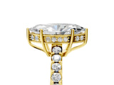 Yellow gold Marquise Solitaire Diamond Engagement Ring with Pavé Band and Six-Prong Setting_32