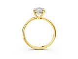 Yellow gold Marquise Solitaire Diamond Ring with 4-Prong Setting on a Classic Band_6