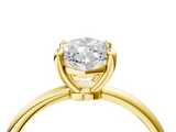 Yellow gold Marquise Solitaire Diamond Ring with 4-Prong Setting on a Classic Band_7