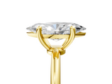 Yellow gold Marquise Solitaire Diamond Ring with 4-Prong Setting on a Classic Band_8