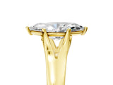 Yellow gold Marquise Solitaire Diamond Ring with Cathedral Band and Four-Prong Setting_70