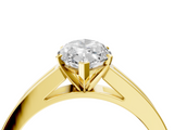 Yellow gold Marquise Solitaire Diamond Ring with Channel-Set Band and Four-Prong Setting_12