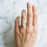 Yellow gold Marquise Solitaire Diamond Ring with Four-Prong Setting and Classic Band_25