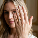 Yellow gold Marquise Solitaire Diamond Ring with Four-Prong Setting and Classic Band_27