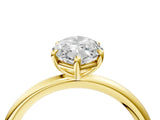Yellow gold Marquise Solitaire Diamond Ring with Four-Prong Setting on a Plain Band_24