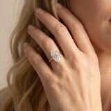 Yellow gold Marquise Solitaire Diamond Ring with Four-Prong Setting on a Plain Band_34