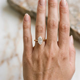 Yellow gold Marquise Solitaire Diamond Ring with Six-Prong Setting and Classic Band_18