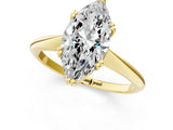 Yellow gold Marquise Solitaire Diamond Ring with Six-Prong Setting and Classic Band_21
