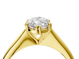 Yellow gold Marquise Solitaire Diamond Ring with Six-Prong Setting and Classic Band_24