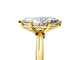 Yellow gold Marquise Solitaire Diamond Ring with Six-Prong Setting on a Classic Band 5