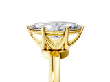 Yellow gold Marquise Solitaire Diamond Ring with Six-Prong Setting on a Classic Band_8