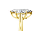 Yellow gold Marquise Solitaire Diamond Ring with Split Shank and Four-Prong Setting_17