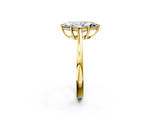 Yellow gold Marquise Solitaire Diamond Ring with Split Shank and Four-Prong Setting_21