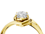 Yellow gold Marquise Solitaire Diamond Ring with Split Shank and Prong Setting_75