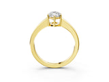 Yellow gold Marquise Solitaire Diamond Ring with Tapered Band and Four-Prong Setting_52