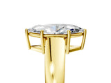 Yellow gold Marquise Solitaire Diamond Ring with Tapered Band and Four-Prong Setting_54