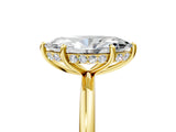 Yellow gold Marquise Solitaire Diamond Ring with a Classic Band and Four-Prong Setting 5