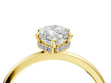 Yellow gold Marquise Solitaire Engagement Ring with Cathedral Band and Four-Prong Setting_44