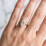 Yellow gold Marquise Solitaire Engagement Ring with Cathedral Band and Four-Prong Setting_57