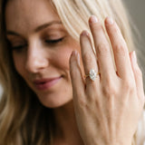 Yellow gold Marquise Solitaire Engagement Ring with Cathedral Band and Four-Prong Setting_59