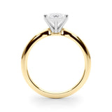 10K Yellow Gold 1.06 Carat E VVS2 Marquise Solitaire Engagement Ring with Classic Band and Four-Prong Setting