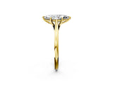 Yellow gold Marquise Solitaire Engagement Ring with Four-Prong Setting and Classic Band 3