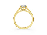 Yellow gold Marquise Solitaire Engagement Ring with Four-Prong Setting and Classic Band 4