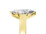 Yellow gold Marquise Solitaire Engagement Ring with Four-Prong Setting and Tapered Band_13