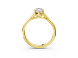 Yellow gold Marquise Solitaire Engagement Ring with Six-Prong Setting and Classic Band 4