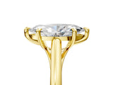 Yellow gold Marquise Solitaire Engagement Ring with Six-Prong Setting and Classic Band