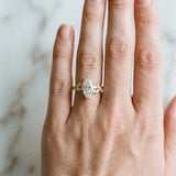 Yellow gold Marquise Solitaire Marquise Twist Band with Six-Prong Setting_93
