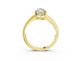 Yellow gold Marquise Solitaire Pavé Band Prong Setting Ring_23