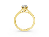Yellow gold Marquise Solitaire Pavé Band with Four-Prong Setting_88