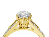 Yellow gold Marquise Solitaire Pave Split Shank Engagement Ring with Six-Prong Setting_50