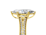 Yellow gold Marquise Solitaire Pave Split Shank Engagement Ring with Six-Prong Setting_51