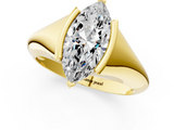 Yellow gold Marquise Solitaire Tension Set Diamond Ring_21