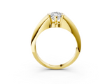Yellow gold Marquise Solitaire Tension Set Diamond Ring_23