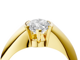 Yellow gold Marquise Solitaire Tension Set Diamond Ring_24
