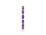 Yellow gold Marquise Tanzanite Eternity Band with U-Prong Setting_14