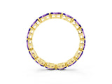 Yellow gold Marquise Tanzanite Eternity Band with U-Prong Setting_15