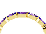 Yellow gold Marquise Tanzanite Prong Set Half-Eternity Band_10