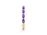 Yellow gold Marquise Tanzanite Prong Set Half-Eternity Band_8